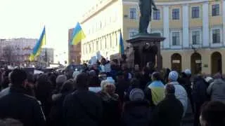 #евромайдан #одеса співає гімн України 1.12.2013