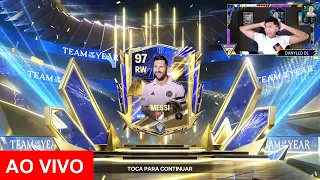 MESSI VEIO🔥FC MOBILE 24 AO VIVO🔴ANALISANDO TIMES🔥 X1 COM INSCRITOS, EVENTO TOTY LIVE #52