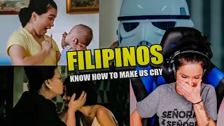 LATINA REACTS to FILIPINO's "TRY NOT TO CRY" COMMERCIALS // I LOST... ONCE AGAIN!!