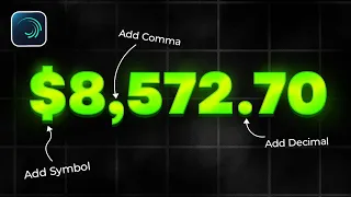 How To Animate Numbers Counting in Alight Motion || Add Symbols, Decimal & Comma