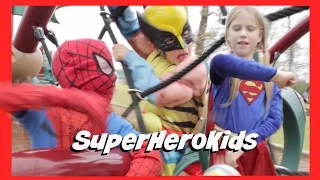 SuperHeroKids Channel Trailer | Spiderman vs Venom, Supergirl vs Wolverine Battle in Real Life Movie