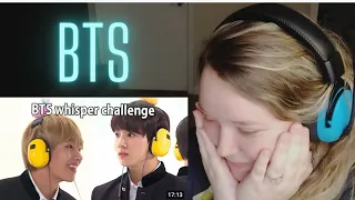 FIRST Reactions to BTS WHISPER CHALLENGE 🤣🤣🤣