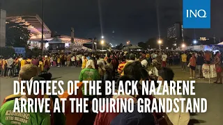 Devotees of the Black Nazarene arrive at the Quirino Grandstand