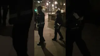 London bus driver chase parking Inspector out