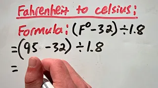 Temperature Conversion (Fahrenheit to Celsius) | How to Convert Fahrenheit to Celsius