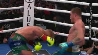 Canelo's upper cut that broke Billy joe saunders Orbital bone