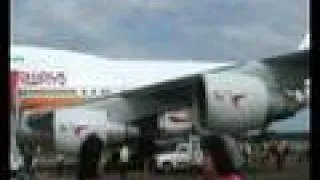 Surinam Airways landed in Paramaribo with the 747-306