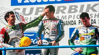 FULL RACE: Relive an incredible three-rider battle from Race 1 at Estoril in 1993 | #WorldSBK