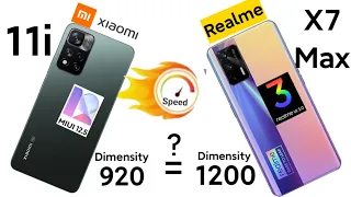 Xiaomi 11i vs Realme X7 Max Speedtest, Ram Management Comparison Dimensity 1200 vs 920 🔥🔥