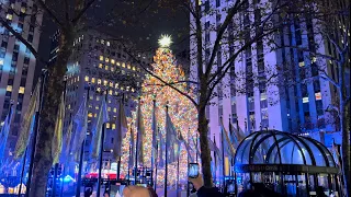 Rockefeller Center Christmas Tree Lighting 2021 in New York City ✨🎄