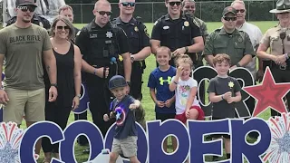 Law enforcement supports boy battling cancer