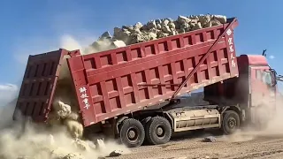 Really monster trucks! Incredible strongest 8x4 dump trucks compilation. Most powerful of all