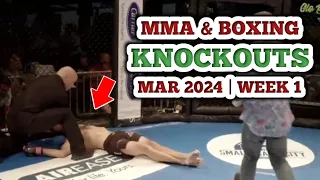 MMA & Boxing Knockouts, March 2024 | Week 1