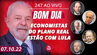 Bom dia 247 - Economistas do Plano Real estão com Lula