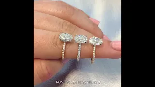 Oval Diamond Engagement Rings: Rose VS White VS Yellow Gold