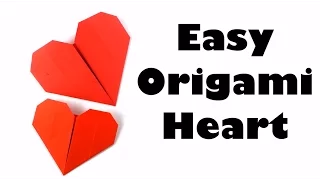 Super Easy Origami Heart - Step by Step Easy Origami Tutorial for Beginners - DIY Paper Heart