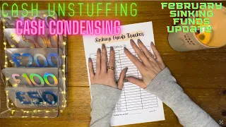 CASH UNSTUFFING | CASH CONDENSING | FEBRUARY SINKING FUNDS UPDATE | UK CASH STUFFING