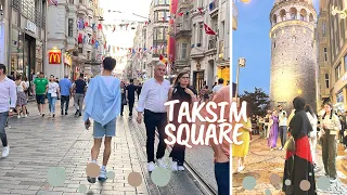 Istanbul Taksim Square | Istiklal Street | Galata Tower | Walking Tour | 4K HDR