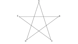 How to draw a five pointed star