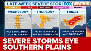 Severe Storms Target Southern Plains Thursday and Friday