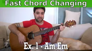 How to Change Chords Quickly & Smoothly (22 Exercises) - Beginner Guitar Lesson Tutorial