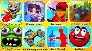 Talking Tom Jetski, Runner Heroes, Metroland, Hill Climb Racing, Tom Jetski, Zombie Tsunami...