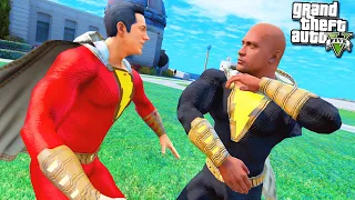 ШАЗАМ ПРОТИВ ЧЕРНОГО АДАМА В ГТА 5 МОДЫ! ЭПИЧНАЯ БИТВА СУПЕРГЕРОЕВ SHAZAM VS BLACK ADAM В GTA 5 MODS