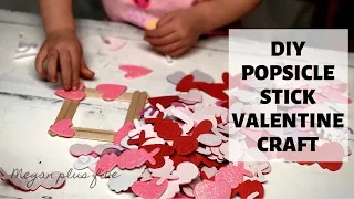 DIY Popsicle Stick Valentine Frame | Easy Craft For Kids