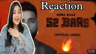 52 Bars | Karan aujla |(FOUR YOU) | LATEST PUNJABI SONG REACTION | BEAUTYANDREACTION