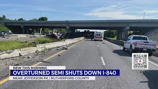 I-840 closed in Rutherford County after 2 crashes