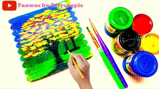Popsicle drawing scenery painting | Gift ideas from popsicle stick | Ice cream stick art idea