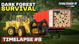 WHEELY GOOD FORESTRY UPGRADE!! [Dark Forest Survival] FS22 Timelapse # 8