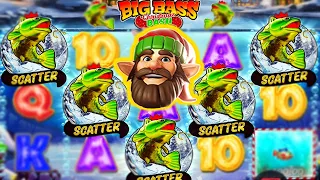 BIG BASS CHRISTMAS BASH 🔥 5 SCATTER 😵 SUPER RARE BONUS MAX BET‼️