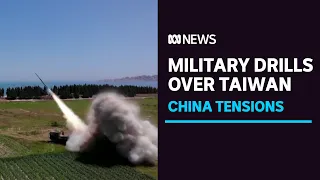 China launches unprecedent military drills near Taiwan as airlines cancel flights | ABC News