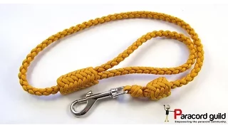 Braided paracord dog leash- herringbone style