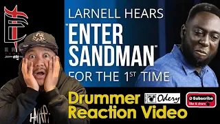 Larnell Lewis hears ENTER SANDMAN by Metallica for the fist time @ Drumeo | Drummer’s reaction video