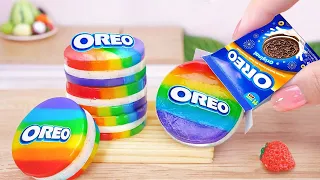 JELLY OREO 🌈🍥 Wonderful Miniature Rainbow Oreo Jelly Decorating Yummy Tiny Fruit Dessert Recipe