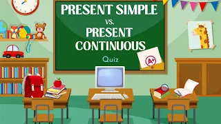 Present Simple vs. Present Continuous Quiz for ESL Students! 👍👍👍👍👍