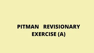 Pitman Shorthand Revisionary Exercise A @ 70 WPM.