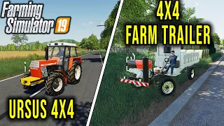 4X4 URSUS 4.CYL - 4X4 FARM TRAILER - PACK - Farming Simulator 19 Mods #80 | Radex