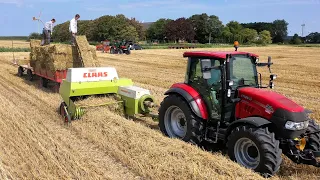 Tarwe stro persen met CLAAS Markant 65. Paardencentrum ''Op de Heegswal'' Uithuizen.