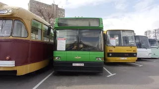 Обзор зелёного автобуса МАЗ-105 и информатор Данченко в автобусе (Маршрут: 24)