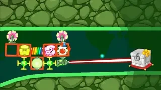 Bad Piggies - SHOOT LASER TO MARBLE CRATE WHILE CLIMBING WALL!