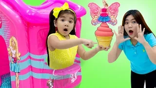 Suri Pretend Play /w Barbie Kinetic Sand Colored Ice Cream Food Toys