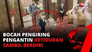 NGAKAK! Dengar Alunan Musik, Bocah Pengiring Pengantin Ini Ketiduran Sambil Berdiri | tvOne Minute