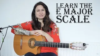 Learn all positions of the E major guitar scale and start improvising all over the fretboard