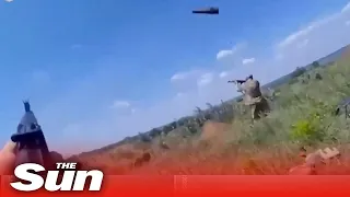 Ukrainian troops shoot Russian UAVs from the sky with small handheld rifles