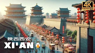 𝐗𝐢'𝐚𝐧, 𝐒𝐡𝐚𝐚𝐧𝐱𝐢🇨🇳 Real Life in Xi'an Old Central on Chinese New Year (4K UHD)