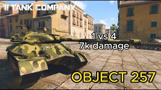 Object 257 || 1 vs 4 || 7k damage || Gameplay Tank Company Mobile