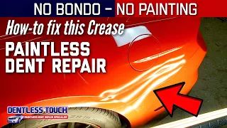 Ford Mustang 5.0 |  How to Fix A Crease | Paintless Dent Repair | Dentless Touch Alexandria VA | 4k